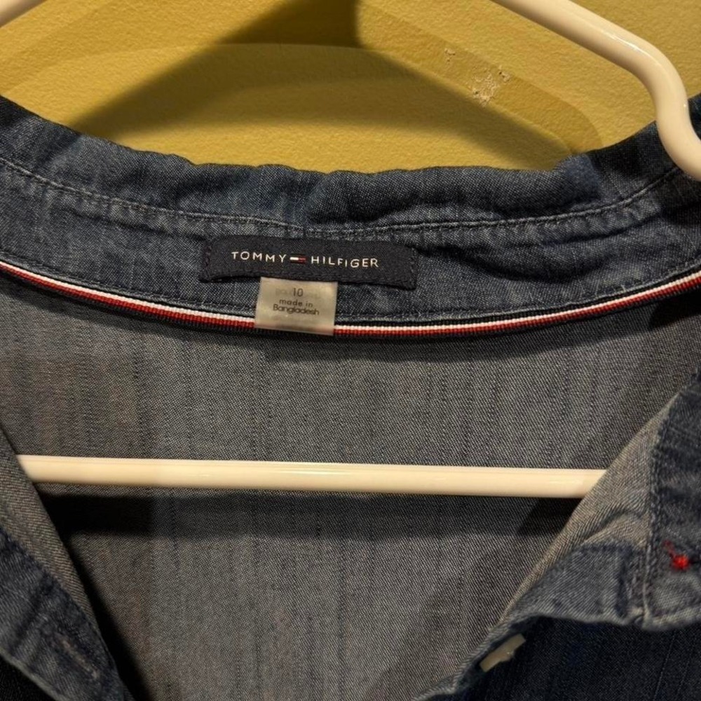 Tommy Hilfiger navy denim dress with pockets. Size: 10 #denim - Picture 3 of 3